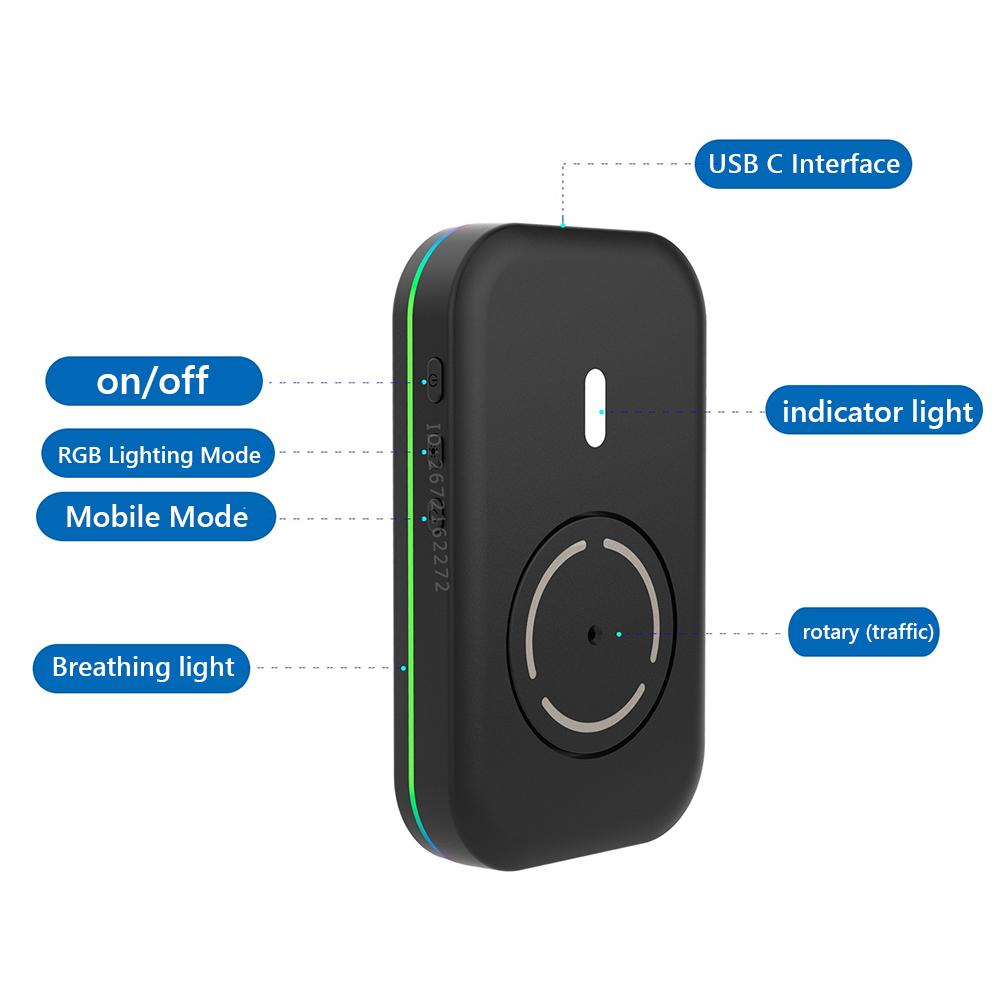 Undetectable Automatic Mouse Wiggler RGB Lights Mouse Moving Device No Software Required/Driver-Free Keep Computer Laptop Active