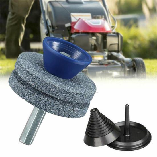 Точилка для лезвий газонокосилки с балансиром, износостойкие вращающиеся точилки для лезвий, точилка для тупых лезвий газонокосилки для любой ручной дрели