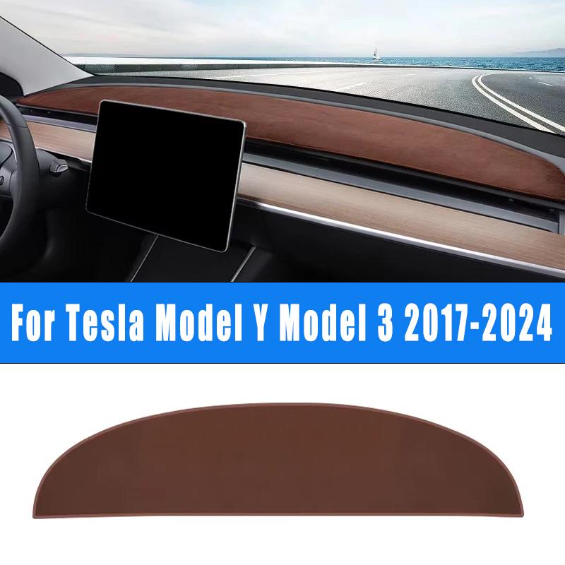 For Tesla Model Y Model 3 2017-2024 Car Dashboard Cover trument Desk Sun Shade Mat Accessories 2018