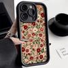 Чехол для телефона Винный Красный Цветочный Узор Для iPhone 17 16 15 14 13 12 11 Pro Max XS XR X 7 8 Plus 16E 17 Air 13 Mini ТПУ Покрытие