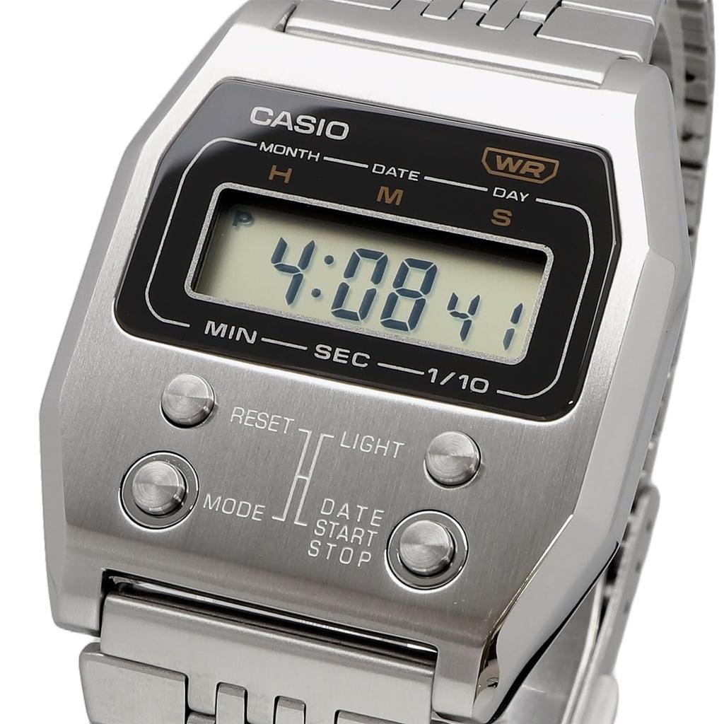 Casio Цифровые часы Vintage Series Reprint Design Unisex Silver Overseas Модель A1100D-1 [Товар]