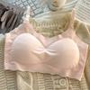 Бюстгальтер Ice Silk для женщин, однотонный, простой, удобный, приятный для кожи, регулируемые бретели, дышащий, спортивный, для сна