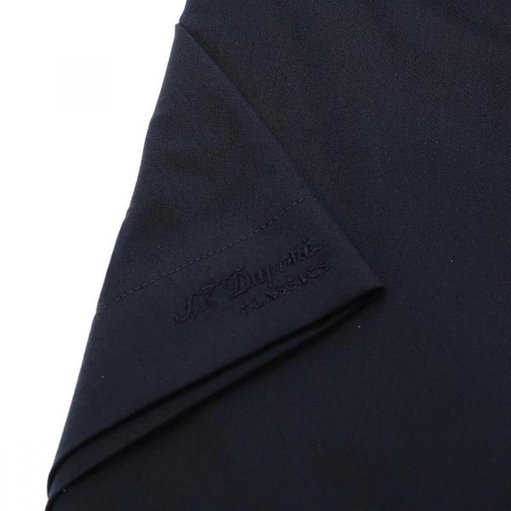 S.t. Dupont Short Sleeve Regular Fit Stretch Material Sleeve Full Logo No Pocket