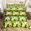 Avocado Duvet Cover Twin Queen Kawaii Green Tropical Fruit Bedding Set for Kids Girl Botanical Comforter Cover with 2 Pillowcase