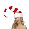 Plush Ball Winter Christmas Tree Streetwear Beanies Stripe Christmas Elf Hats Korean Caps
