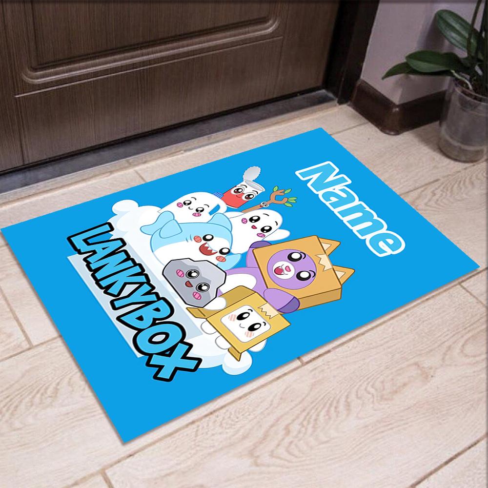 Custom Name LankyBox Printed Carpet,Rug for Office Chair Living Room Bedroom Kitchen Room Decor Gifts.