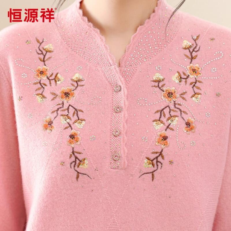 Женский свитер Hengyuanxiang 100% шерсть, этнический жаккард