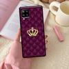 Quilted Texture Sofa Pattern Crown For Samsung Galaxy A06 A16 A26 A36 A56 A52 A53 A33 A13 A34 A54 A14 A15 A35 A55 A22 A32 Case
