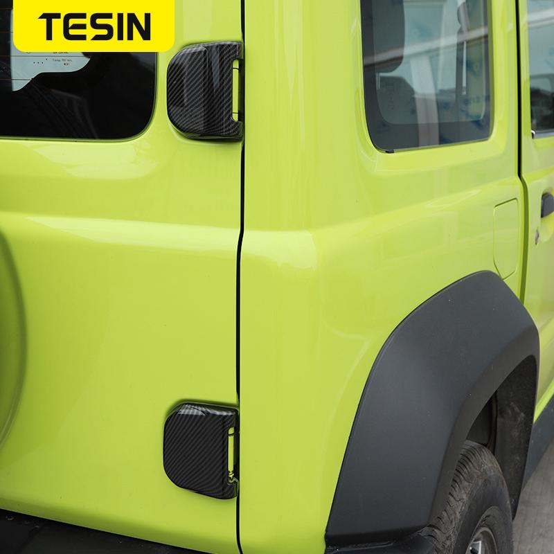 TESIN Стайлинг автомобиля для Jimny JB74, задняя задняя дверь, петли задней двери, декоративные наклейки для Suzuki Jimny +