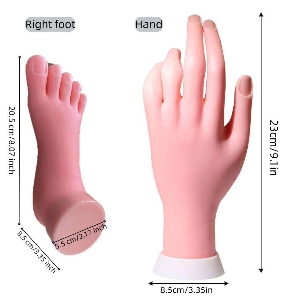 Bendable Nail Practice Hand Flexible Positioning Fake Hand Mannequin Hand Manicure Practice