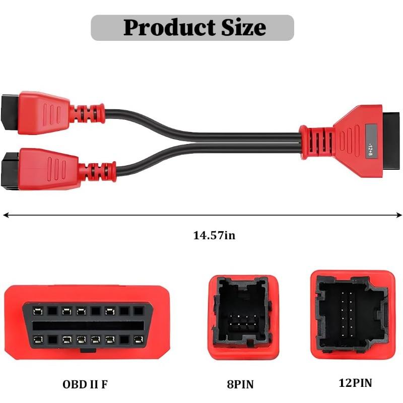 Car 12+8 Pin Connector to OBD2 Adapter, Security Bypass Cable SGW Equipped FCA Vehicles for Diagnostic, OBD II Bypass Gateway Protocol Diagnostic Co