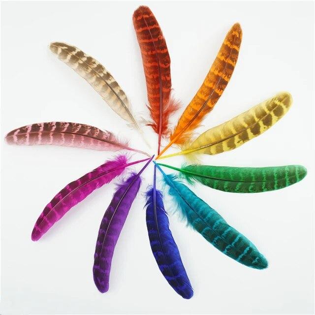 10-15cm Female Pheasant Feathers Jewelry Creation Colored Handicraft Accessories Natural Plumas DIY Holiday Decorations