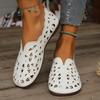 Дышащие полые материнские сандалии женские на плоской подошве с круглым носком мягкая подошва большой размер 43 женские туфли с отверстиями среднего возраста