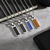 Trendy Lapis Lazuli Pendant Minimalist Stainless Steel Necklace Fashion Pendant Necklace  Men