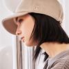 VA Square Studded Wool Bellboy Cap Ivory