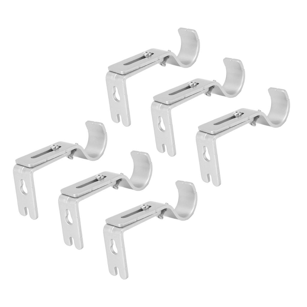 6шт кронштейны для карниза для штор железный регулируемый держатель для оконного карниза для настенного крепления серебристый