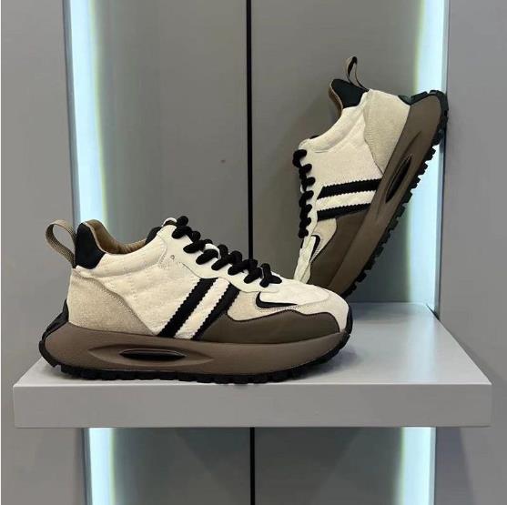 Кроссовки мужские дизайнерские повседневные кроссовки из микрофибры, кожа/пух, дышащие, на плоской платформе, с увеличенной высотой