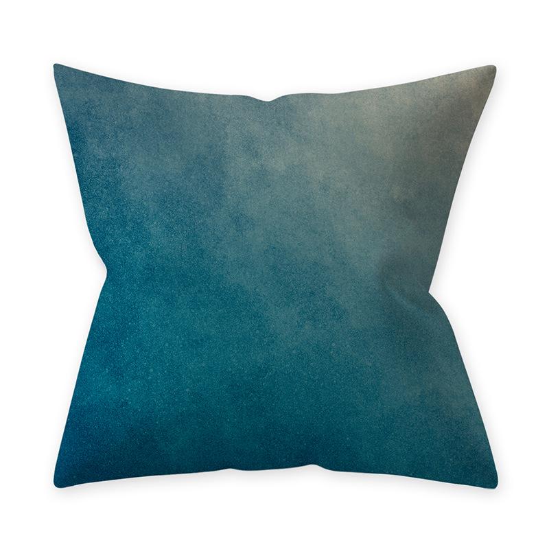 Decorative Green Throw Pillow Teal Blue Leaf Cushion Geometric Pillowcase Nordic Home Decor Sofa Living Room Polyester Pillow