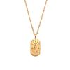 E.B.belle Trendy Personality Square Stainless steel Pendant Embossment 12 Constellation Sign PVD Gold-plating Necklace For Women
