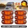 2/4/6PCS Led Side Marker Lights for Trailer Trucks Caravan Side Clearance Marker Light Lamp Led Lorry Amber Red White