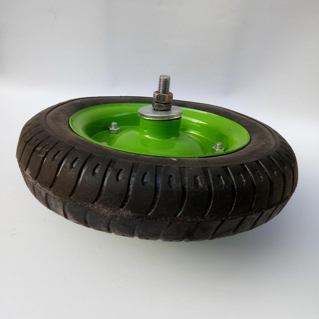 Caster Solid Pneumatic Wheel 400-8: Single Mining, Carriage, Tail, Industrial, Plate, Through-Axle Wheel