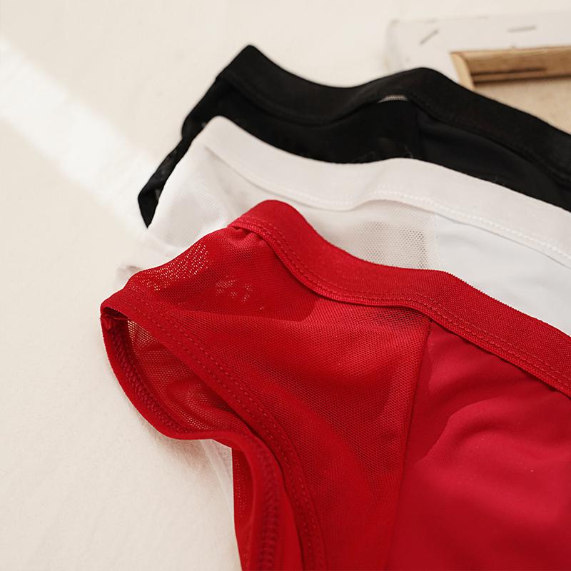 TERMEZY Женские сетчатые трусики, бесшовное нижнее белье, прозрачные трусы с низкой талией, сексуальные трусы