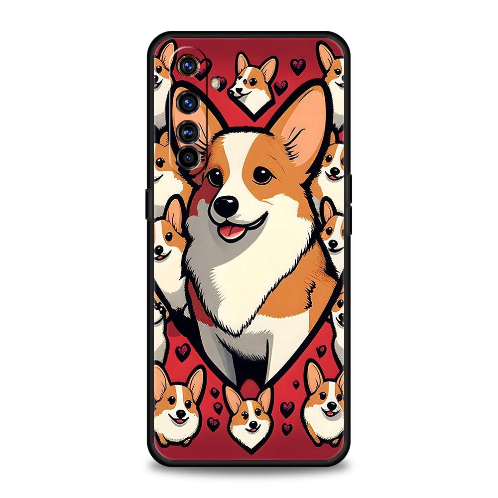 Cute Corgi Dog Case For Realme C67 C63 C55 C53 C35 C25 C21 GT 2 3 5 6 10 11 12 13 Pro Plus 5G Soft TPU Phone Cover Fundas Capas