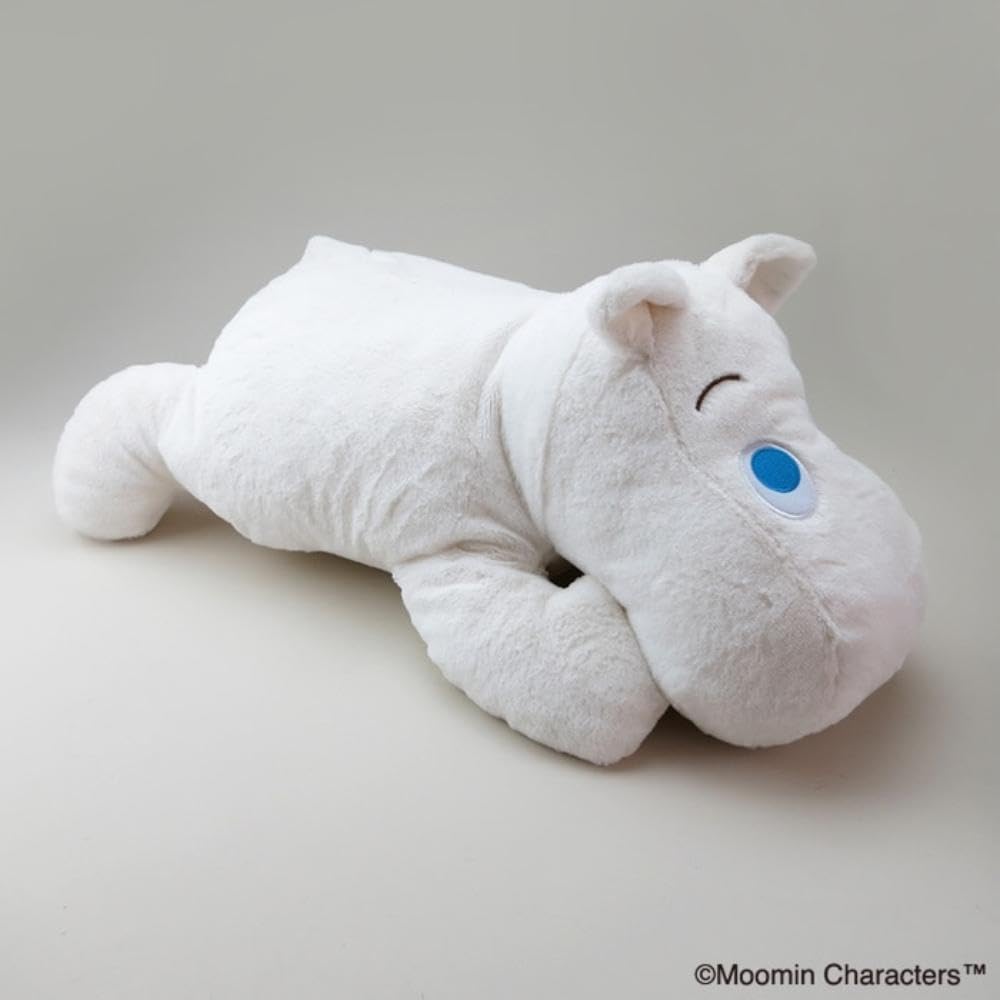 Moomin Relaxation Plush Body Pillow, Approximately 52cm Long, Off-White
