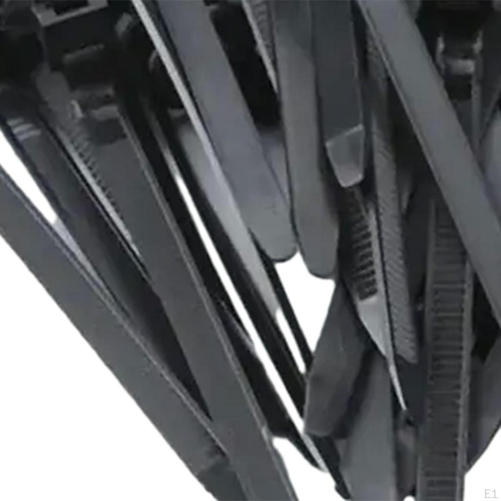 50Pcs Cable Ties Self Locking Black Accessories Bundle Straps 10cm Length Nylon Tie Wraps for Home
