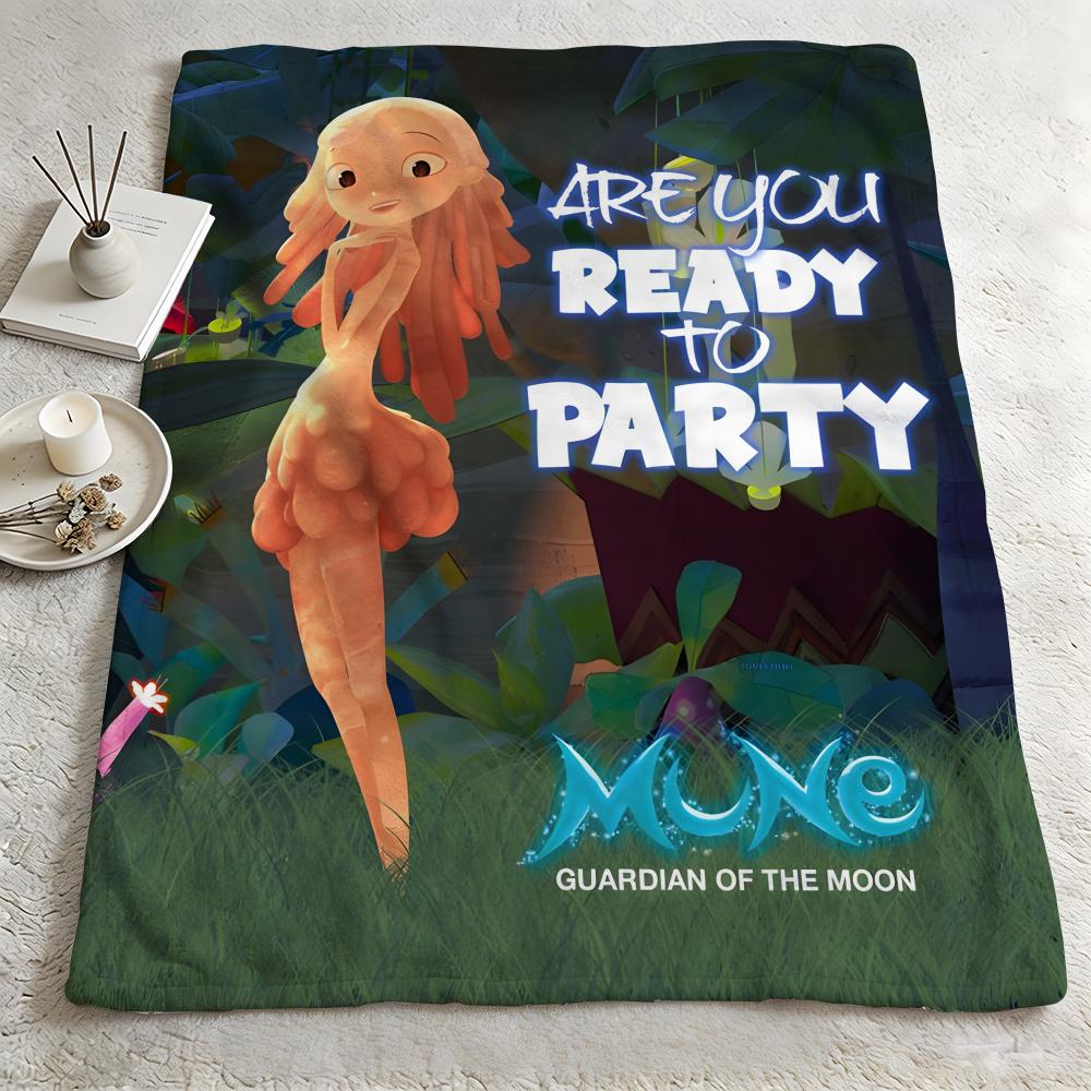 movie MMune Guardian of the Moonn Throw Warm Soft Flannel Blanket Multiuse for Sofa Bed Camping Travel Nap
