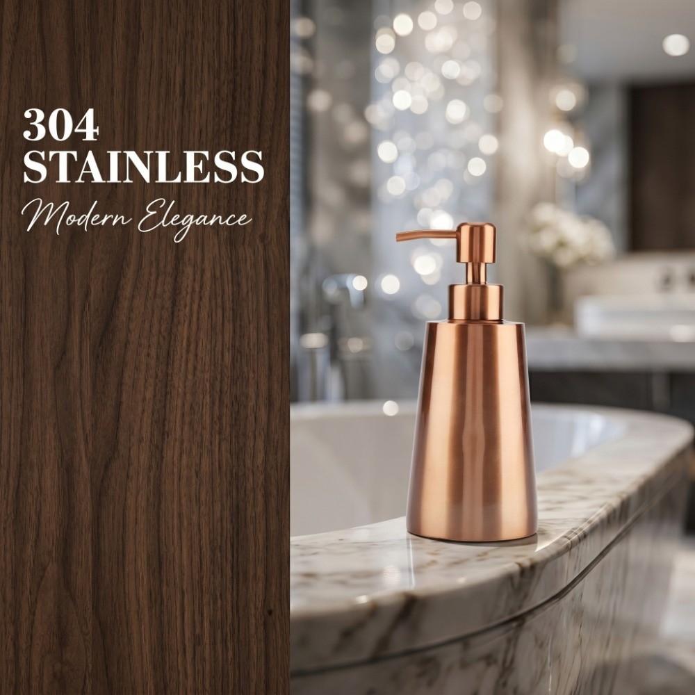 Stainless Steel Lotion Dispenser 350ml Capacity Liquid Dispenser Bathroom Accessory