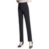 Women's Black Skinny Formal Trousers - Elastic Straight Leg Work Pants