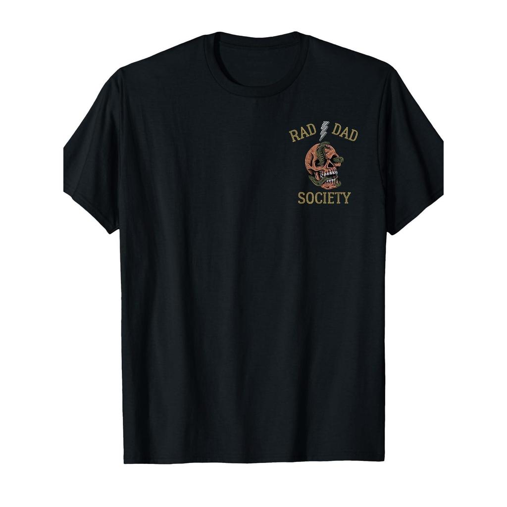 Rad Dad Society Graphic T-Shirt for Men Casual Crew Neck Short Sleeve Tee for Father's Day Dail
