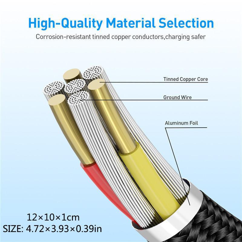 Магнитный зарядный кабель Micro USB для мобильного телефона Samsung Android Быстрая зарядка Модный зарядный кабель