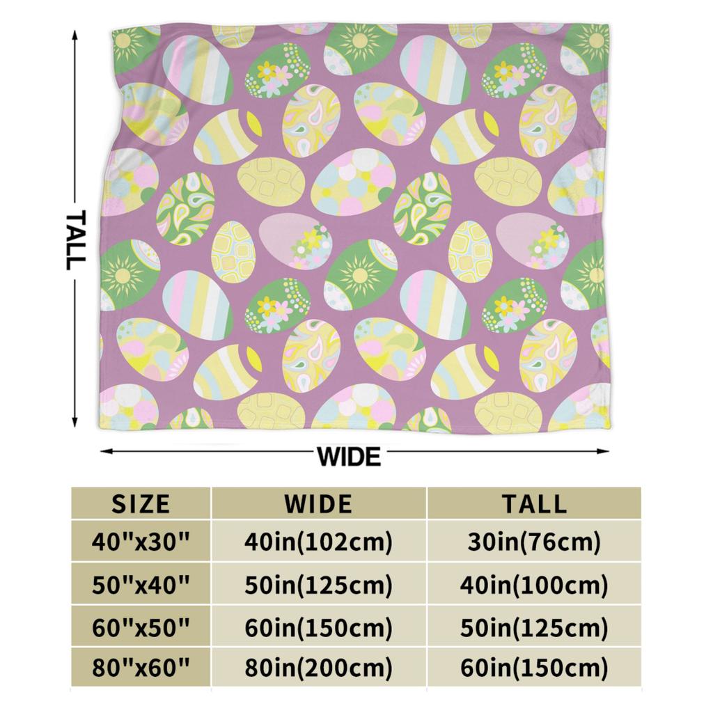 Colorful Easter Egg Pattern Blanket Quality Warm Soft  Throw Blanket Spring Girls Boys Home Decor Comfortable Bedspread