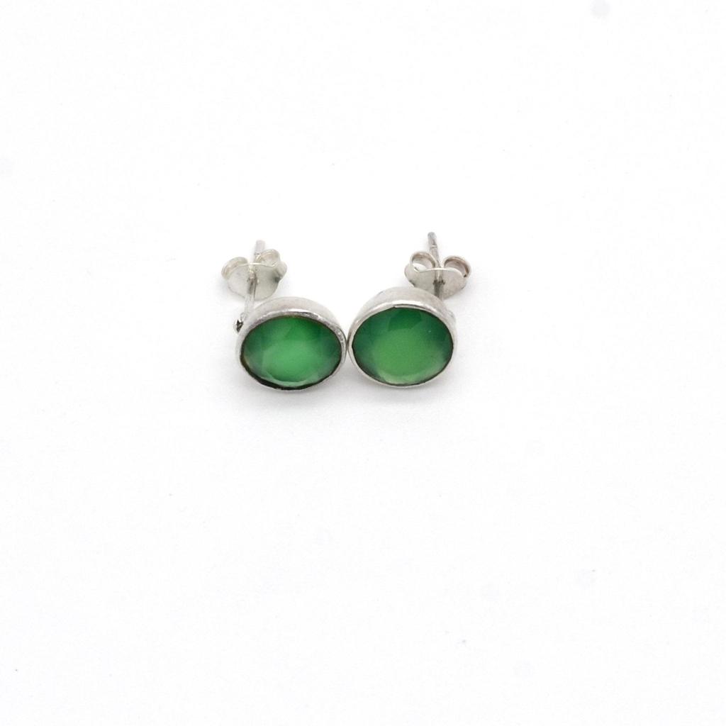 Серьги-гвоздики из черного оникса 925 пробы, женские и мужские серьги ручной работы с драгоценными камнями