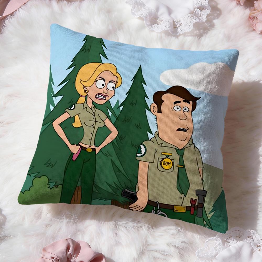 Cartoon B-BrickleberryS Cushion Cover Premium Comfort Reversible Pillow Cove -Two in One Design for Any Room & Car Interior