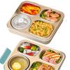 Stainless Steel Lunch Box for Adults, Leak Proof, 4 Compartments, 1200ML Reusable Food Container, Microwave Safe