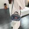 Korean Version of Fashion Casual Washed Denim Bag 2025 New Autumn and Winter Simple Mini Pillow One Shoulder Messenger Bag