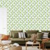 Peacock White and Lime Wallpaper for Living Room and Bedroom 50x1000