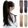 Women's Long Straight Clip In Tail Synthetic Hair Ponytail Hairpiece With Hairpins Synthetic Pony Tail Hair Extensions
