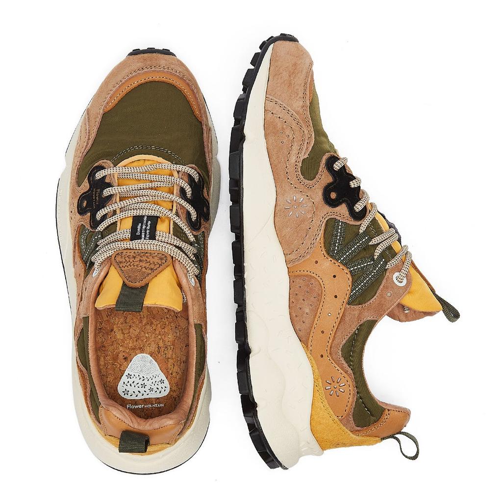 Коричневые Мужские Замшевые Нейлоновые Кроссовки Flower Mountain Yamano 3