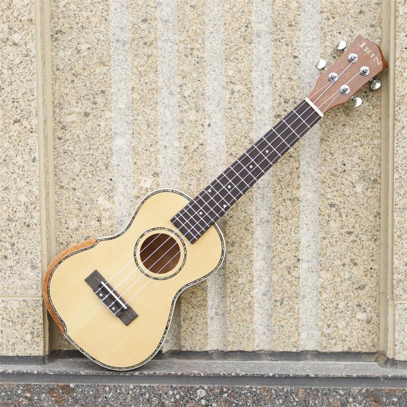 UK2385 23-дюймовая концертная гавайская гитара из ели и акации, классическая гитара укулеле со струнным каподастром в сумке