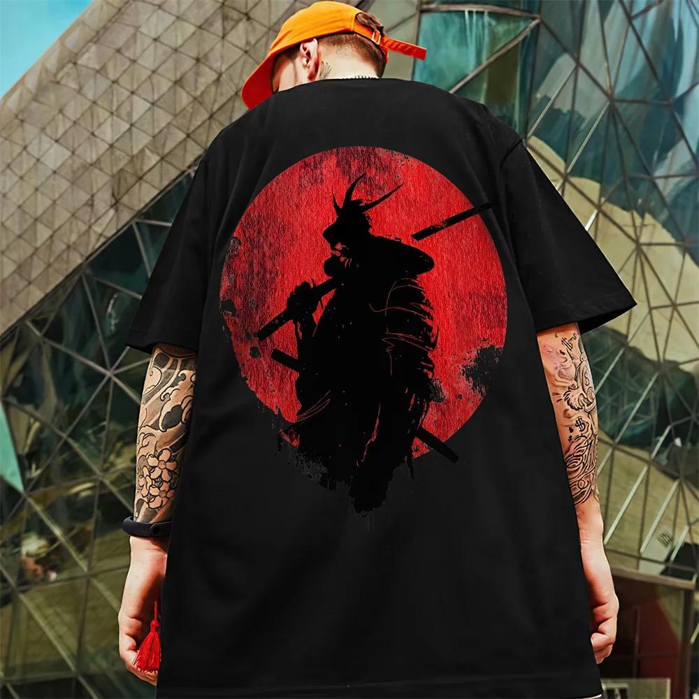 Новая мужская футболка с принтом 3D Bushido, футболка с коротким рукавом для мужчин, ретро-трендовая мужская одежда, свободные футболки большого размера, топы в стиле хип-хоп