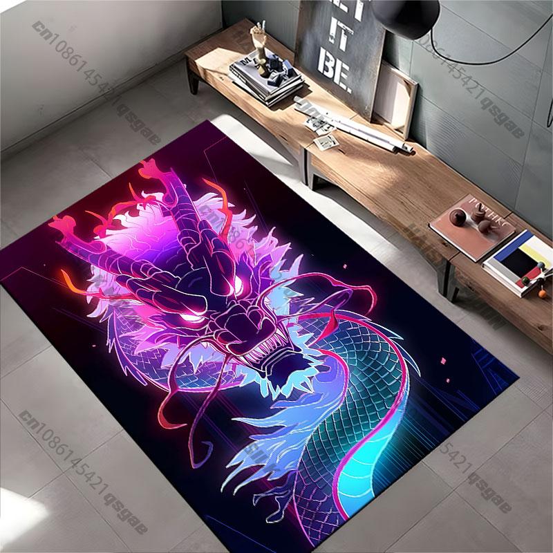 Fierce glowing mythical dragon spirit carpet Yoga living room room decor children's crawling mat doormat area rug games