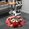 1PC Teddy Rose Office Round Area Rug,  Mat Suitable ForOffice, Under Office Chairs Bedroom Living Room Home Decor, Room Deco
