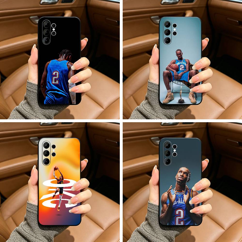Баскетбол -Шай -Дж.-Гилджеус-Александр 2 Чехол для телефона для Samsung S25, S24, S21, S22,,Plus S23, S30, Ultra, S20, Fe, Черный Мягкий Силикон