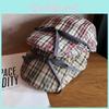 Checkered Cap Unique Women Fashion Beret With Breathable Fabric For Daily Use