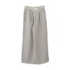 Aqua Garage Striped Easy Pants with Gathered Trim and Elastic and Perfect for and Resort Size M Waist, Casual, Simple, Rough, One-Mile Wear,