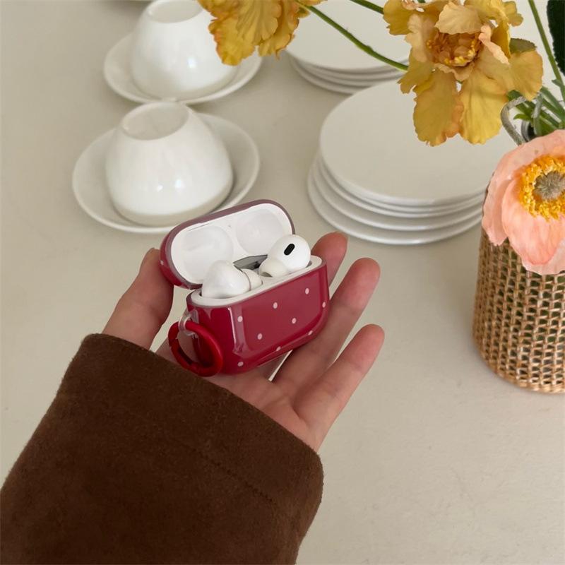 New Year's red polka dot AirPods new 1st generation protective case for apple wireless bluetooth headset 1st generation pro1st generation